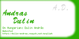 andras dulin business card